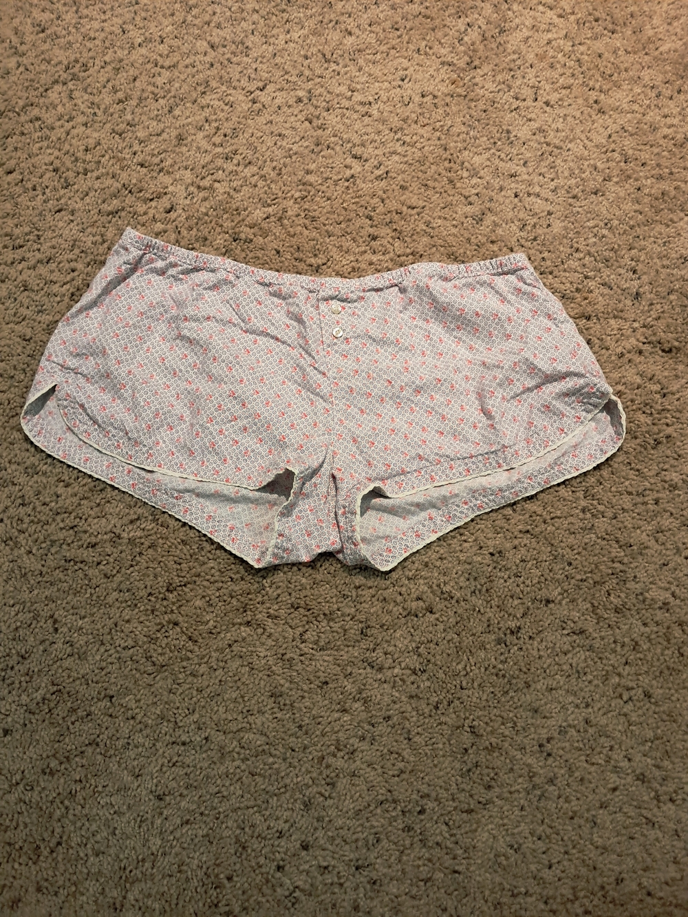 aerie Light Pink Floral-Print Sleep Shorts Medium